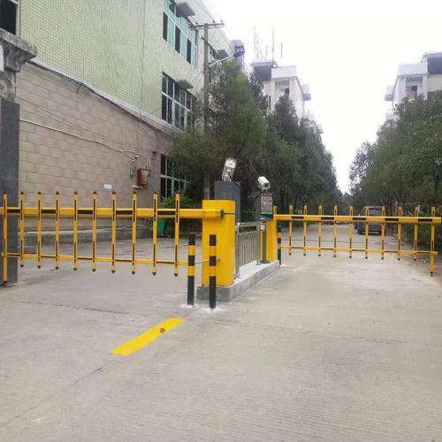 电动伸缩门车牌识别一体机联动道闸杆工厂学校停车场收费管理系统 直